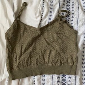Cable knit crop top